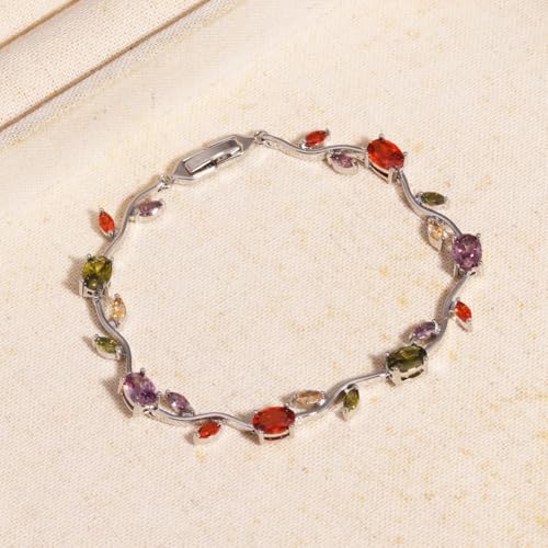 Image of Shining Diva Fashion Tulip Bracelet for Women, Floral Crystal, Anti Tarnish Jewellery Stylish Bracelet Gifts for Girls