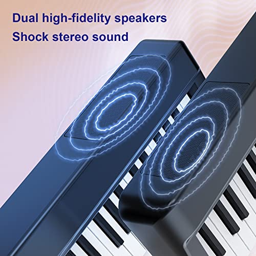88 Touches Pliable Piano Numérique Clavier Rechargeable Piano Avec Bluetooth MIDI Portable Pleine Grandeur Tactile Électrique Piano Intégré Double Haut-parleurs for Les Débutants - Les Beatles, Paul McCartney, John Lennon, RIngo Starr, George Harrison 88 Touches Pliable Piano Numérique Clavier Rechargeable Piano Avec Bluetooth MIDI Portable Pleine Grandeur Tactile Électrique Piano Intégré Double Haut-parleurs for Les Débutants – Image 6
