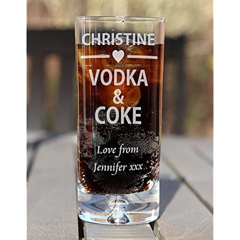 Personalised Vodka & Coke Glass Gift Cover