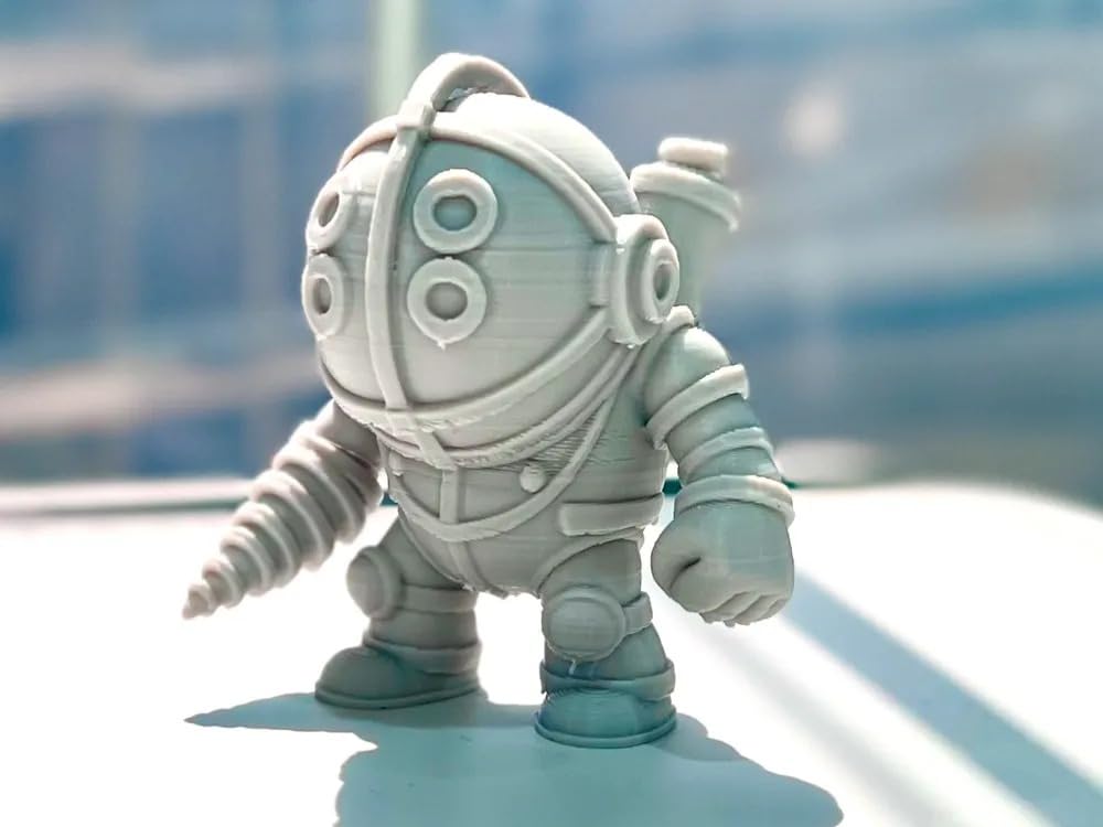 3D CRAFT Big Daddy Collectible Figure, Bioshock Inspired Gaming Character, White Miniature Statue 1