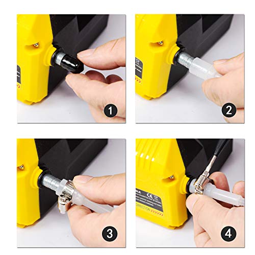 Jacobable Oil Change Pump Extractor, 12v 80w Marine Oil Change Pump and Electric Oil Pump, Great Choice for Oil Changes in Car, Ship, Truck, Motorcycle (Yellow)
