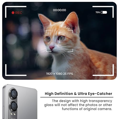 Image of FIRST MART Black Camera Ring Guard Protector for OnePlus Nord CE 4 Lite | Tempered Glass with Metal Alloy Rings, HD Clear, Scratch Resistant, Case-Friendly | Pack of 1