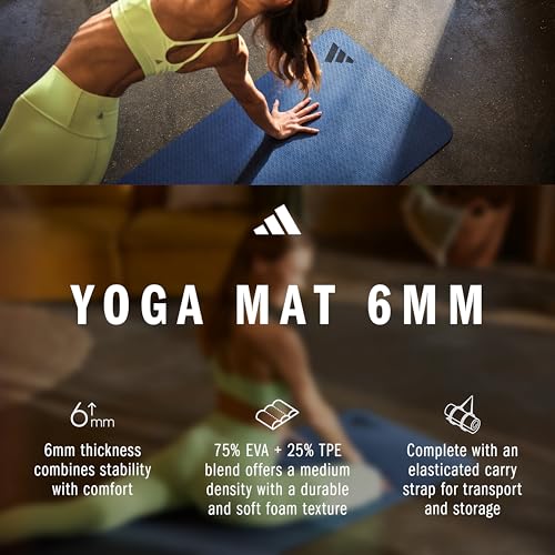 adidas Yoga Mat - Eco Friendly - Non Slip, Durable Textured Surface - Image 4
