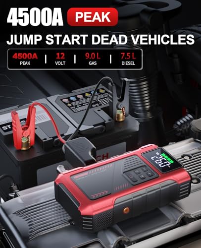 Portable Jump Starter with 150PSI Compressor