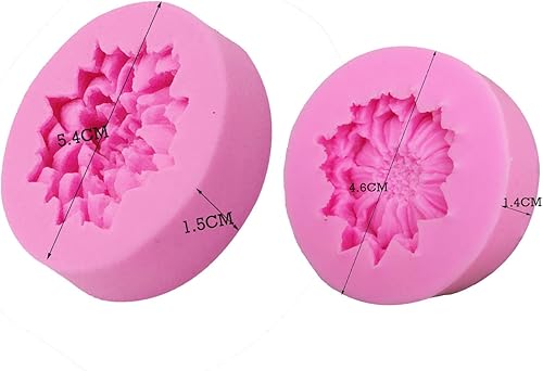 Miniatura 5 de Molde de jabón de silicona con forma de flor de sol 3D, molde de pastel de chocolate, hecho a mano, decoración de fondant (0158+0818)