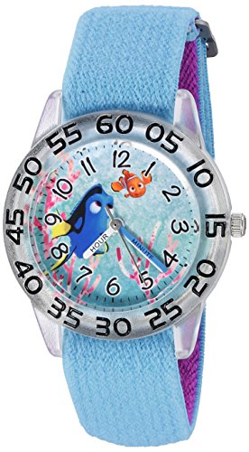 Disney Girl's 'Finding Dory' Quartz Plastic and Nylon Watch, Color:Blue (Model: W003016)