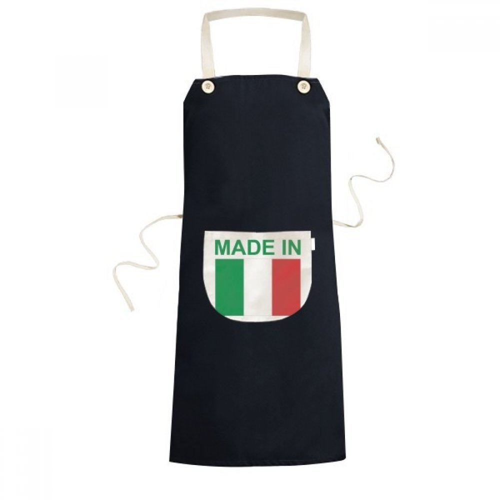 Tablier de cuisine Made in Italy bavoir noir avec poche pour cuisiner au quotidien