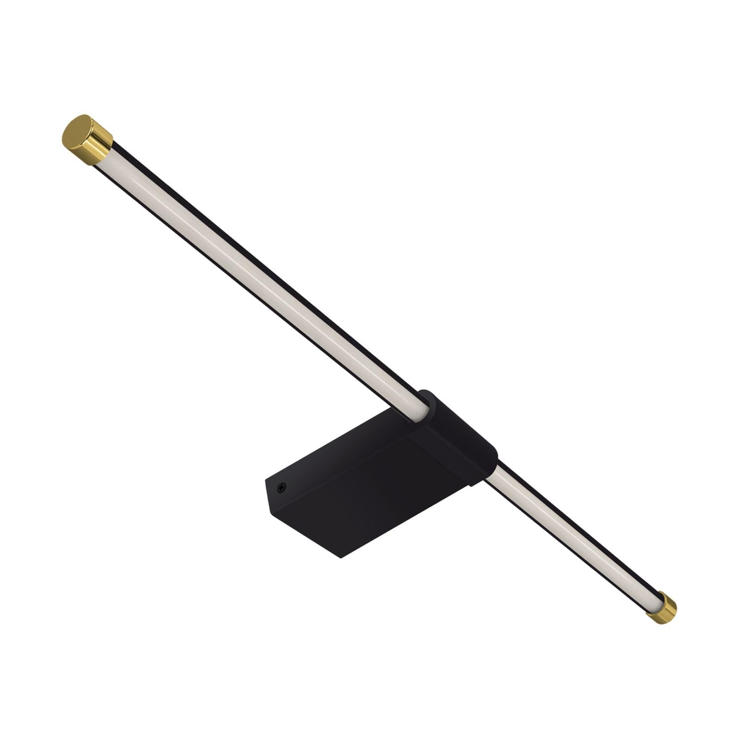 Aplique de espejo LED IP44 W: 60 cm grande Negro Oro 4100 K 1010 lm blanco neutro Aplique moderno de acero inoxidable Aplique de baño