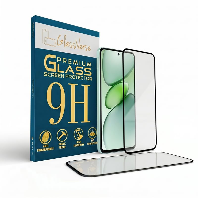 Image of GlassVerse 9H Gorilla Tempered Glass for Tecno Spark GO 1s | HD Clarity Screen Protector, Ultra Strong 9H Protection, Edge to Edge, Case Friendly, Hassle-less Installation Kit Included. (Pack of 2)