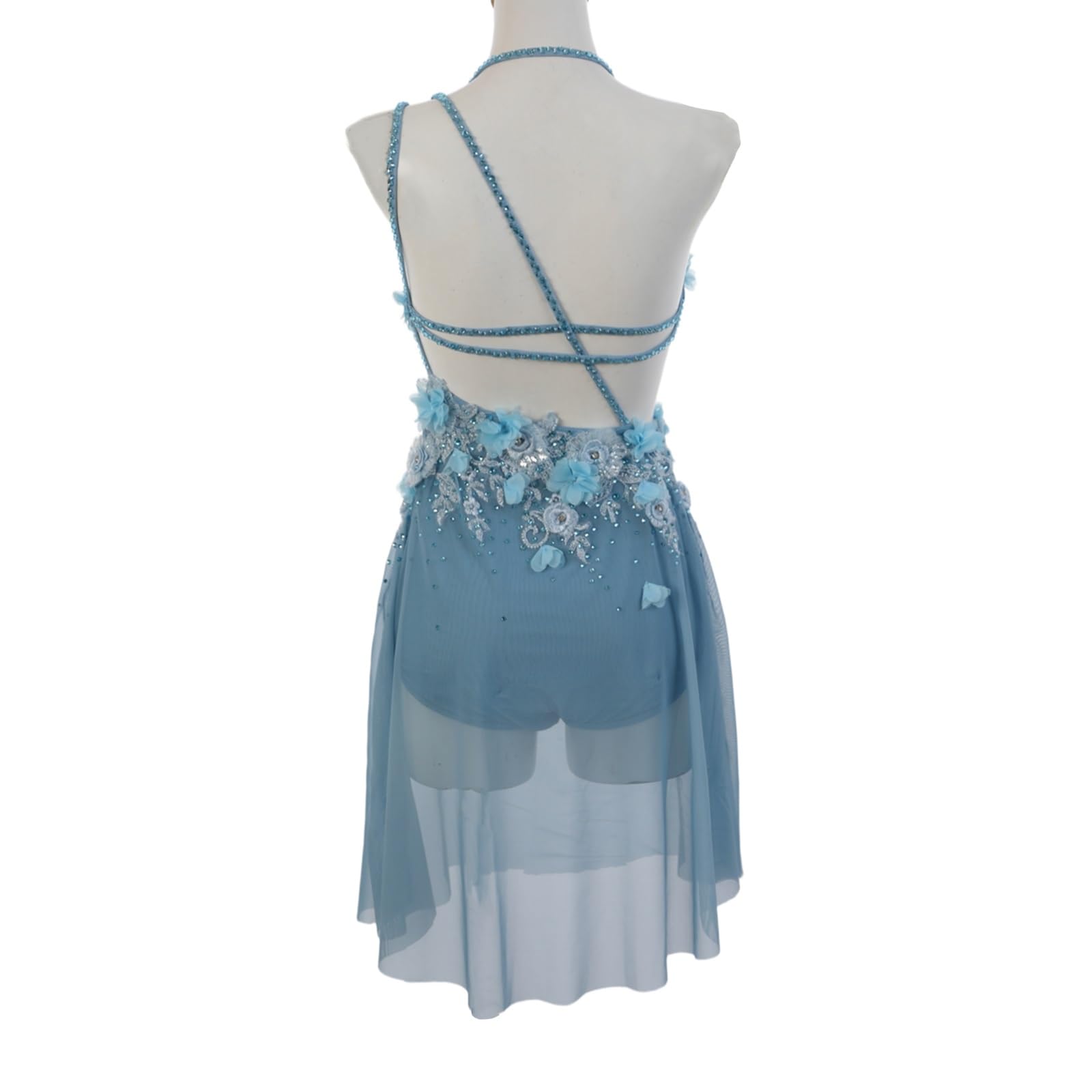 Vestido de danza lírica con pedrería for mujer y adolescente