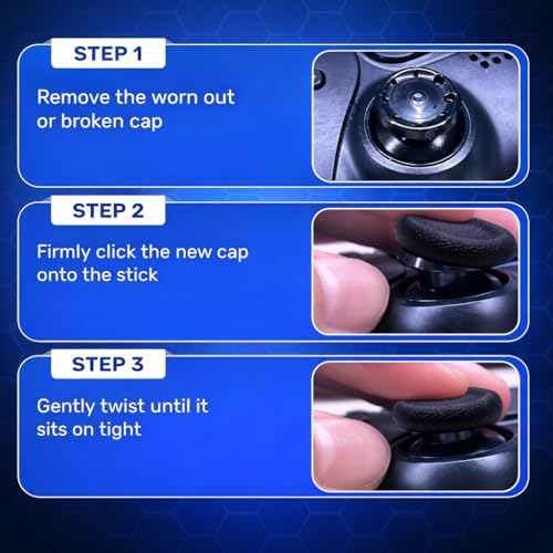 Image of 6pcs ps5 Thumb Grip Joystick Replacement Caps for PS5 Controller Thumb Grips ps5 Joystick Thumb Grip Replacement Cap Repair Accessories Compatible with PS5 & PS4 Controllers Enhanced Grip