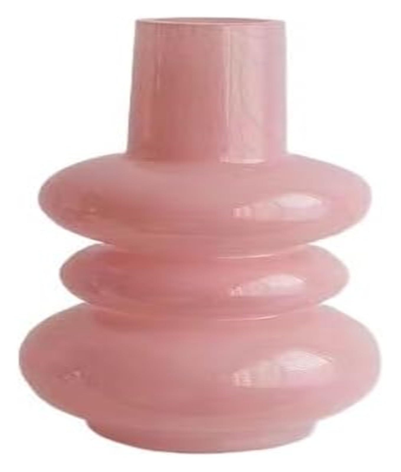 Bzgpmfud Girls A Pink Vase Desktop For Living Room Taro Purple Glass Decorations Retro Simulation Flower Heart Vases(A Pink)