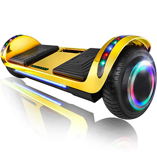 XPRIT 6.5" Hoverboard Self-Balance Two Wheel w/Built-in Wireless Speaker (Chrome Gold, 6.5'' Wheel)