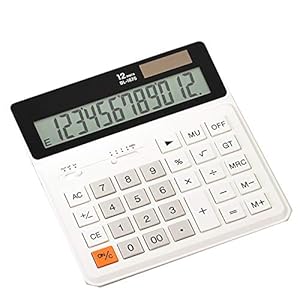 Zakrekenmachine, 12 Digit desktop-rekenmachine, groot LCD-monitor, dual power, grote toetsen, voor school en kantoor