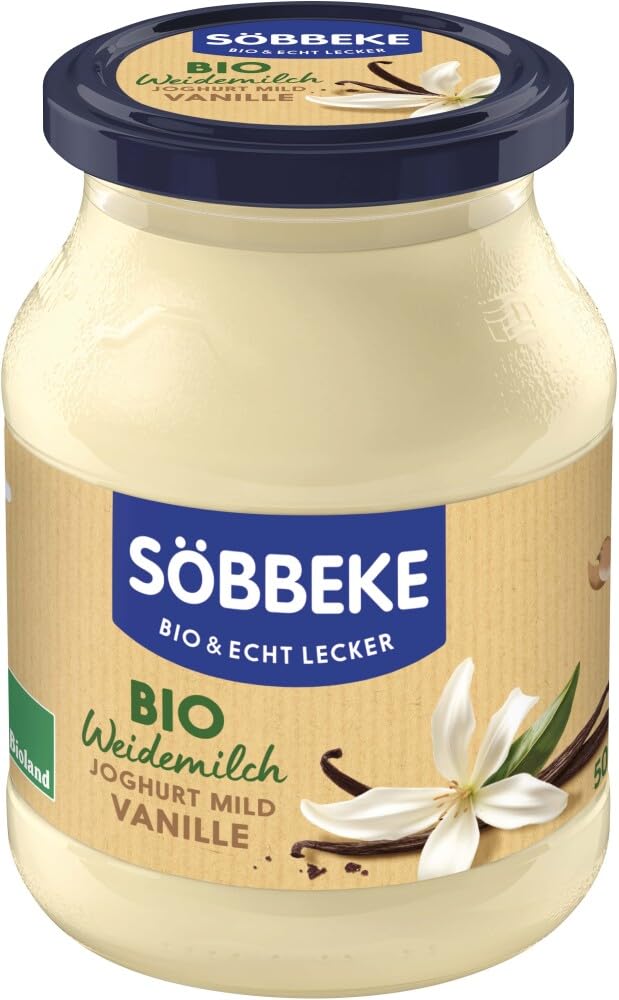 Bio Weidemilch Joghurt mild Vanille 3,8% Fett 6 x 500 g