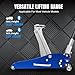 BIG RED T815016L Torin Hydraulic Low Profile Aluminum and Steel Racing Floor Jack with Dual Piston Quick Lift Pump, 1.5 Ton (3,000 lb) Capacity, Blue, T815016L