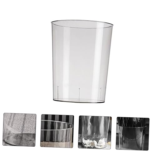 Miniatura 3 de DOITOOL Cubo de basura grande para automóvil, contenedor transparente grande con tapa, papelera de plástico acrílico, papelera de plástico, papelera