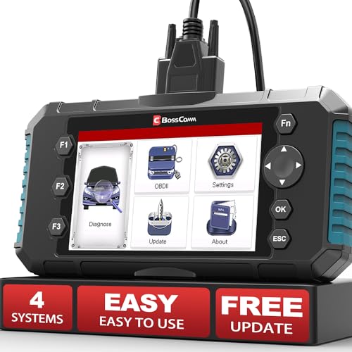 2026 BOSSCOMM IFIX430 OBD2 Scanner Diagnostic Tool, ABS/SRS Airbag/Transmission/Engine, Scan Tool & Car Code Reader for Cars and Trucks, Code Scanner with Live Data, Lifetime WiFi Update, EN/ES Ver