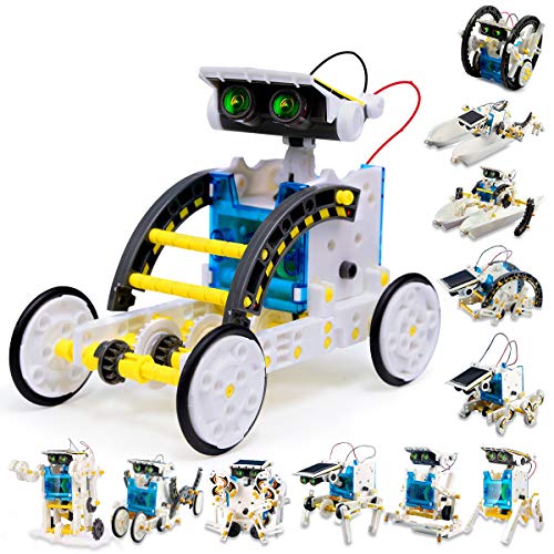 EZIGO STEM Toys for 10 Year Olds 12-in-1 Solar Robot Toys Kit Building Toys DIY Educational Solar Powered Robotics Creative Science Puzzle Toys for Kids Boys Aged 10 and up Teens Gifts