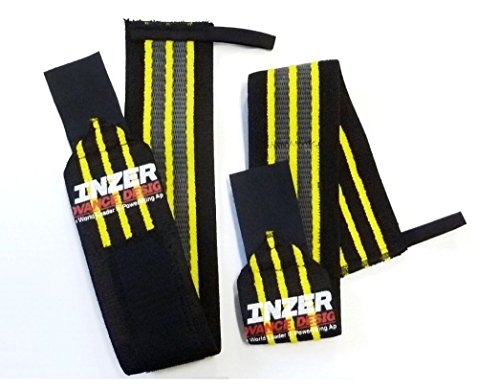 Inzer Wrist Wraps - Gripper (Pair) Powerlifting Weight Lifting Wraps (36 Inch (Long))