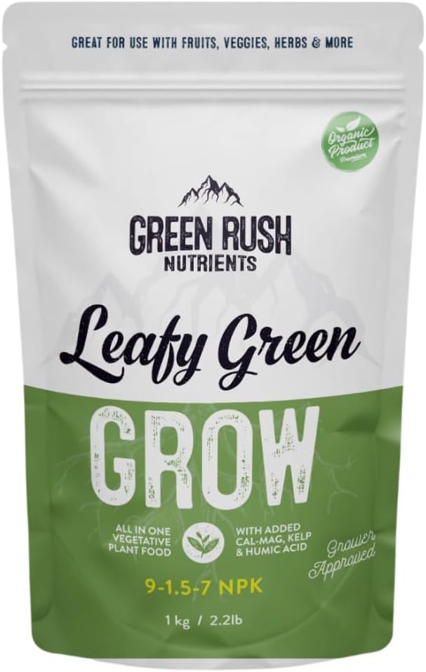 Organic Leafy Green Grow Plant Food Nutrient for Vegetative & Grow Stage Plants (1 kg)