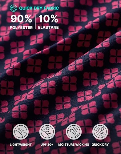 Image of Obla Mens Golf Polo Shirts Short Sleeve Dry Fit Performance Moisture Wicking Casual Print Collared Golf Shirts for Men