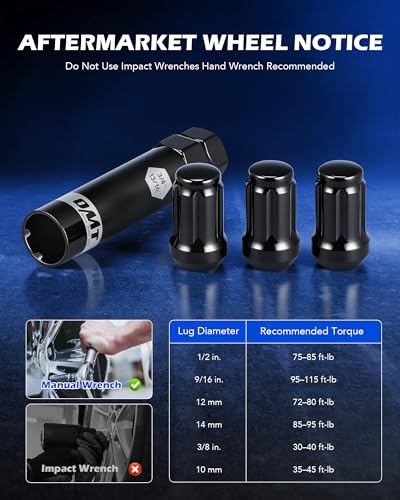 Image of Orion Motor Tech M12x1.5 Lug Nuts,12x1.5mm Wheel Lug Nuts Compatible with Toyota Camry Corolla Highlander RAV4 Tacoma, Honda Accord CR-V Civic Fit, Ford Escape Focus Fusion and More, Set of 20