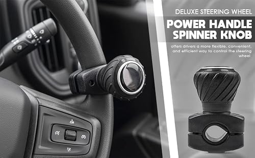Deluxe Steering Wheel Power Handle Spinner Knob - Universal Steering Wheel Fit For Cars, Trucks, Tractors, Mowers, Forklifts, Etc #TOP4