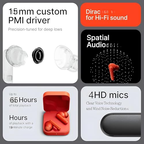 Image of Wireless Earbuds Bluetooth 5.3 TWS Earphones | Touch Control Headphones with Built-in Microphone | Premium Sound, Fast Stable Connection & Type-C Charging (Light Orange, Ear-Buds)
