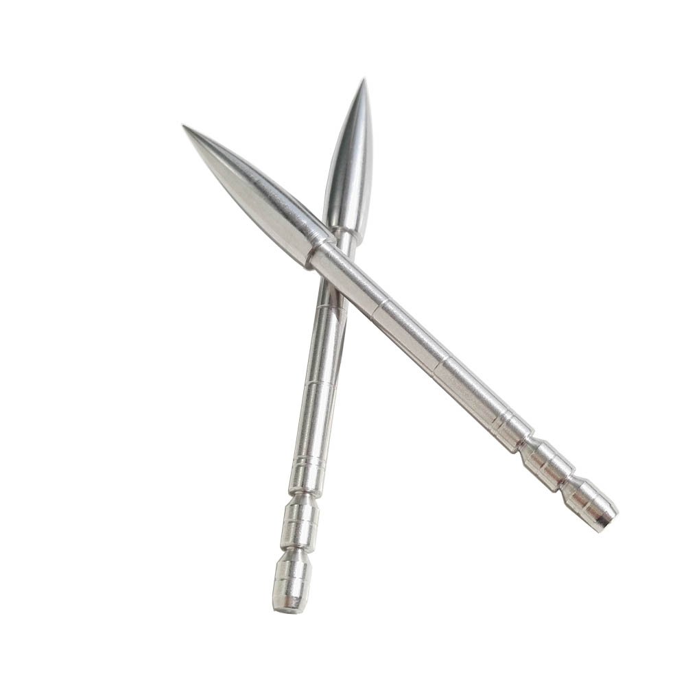 Pointe de flèche Tir à l'arc Broadhead Acier Inoxydable 12pcs ID 4.2mm
