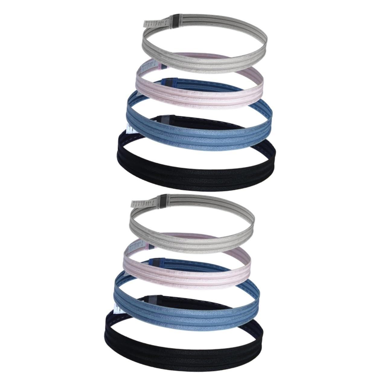 INOOMP 2 Set - Fascia Per Riflettente Sportiva Per Allenamento Non Fascia Per Yoga E Corsa Per Uomo E Donna in Poliestere Per Il Massimo Comfort 3 Pezzi*2