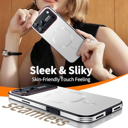 Image of for iPhone 17 Pro Max Case,Slim Design Compatible with MagSafe,Strong Magnetic Shockproof Military-Grade Protection for Screen & Camera Cover Case for 17 Pro Max,White