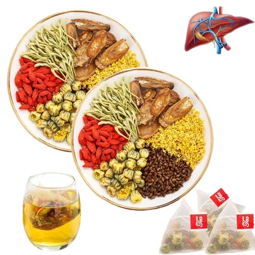 Liver Tea Formula Chrysanthemum, Chrysanthemum Liver Detox Tea, Chrysanthemum Cassia Seed Tea, Té de Hígado Crisantemo Té de Semillas (60PCS)