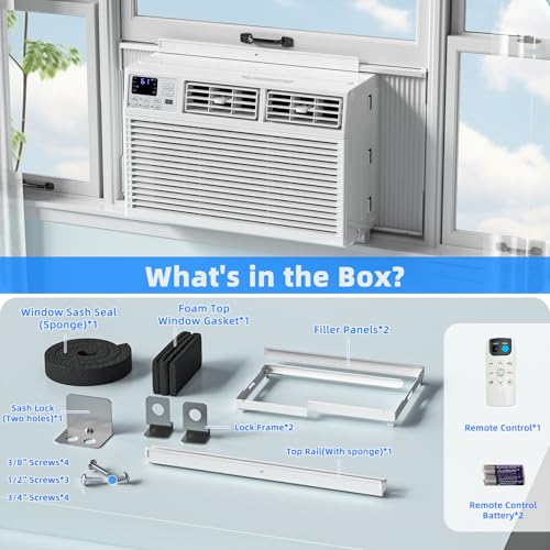 Image of Antarctic Star 8,000 BTU Small Window Air Conditioner AC Unit Cools up to 350 Sq.Ft. with 7 Modes, Ultra-quiet Air Conditioner Window Unit with Remote Control, Easy to Install, Energy Saving, White