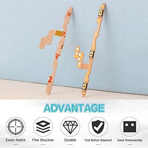 YWLRONG for Samsung Galaxy A21s Power Volume Button Flex Cable Replacement for Samsung A21s A217 Side Power On Off Switch Button Volume Button Key Repair Parts