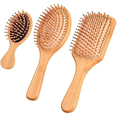 Bhoulandi Bamboo Hair Brush Set for All Cover