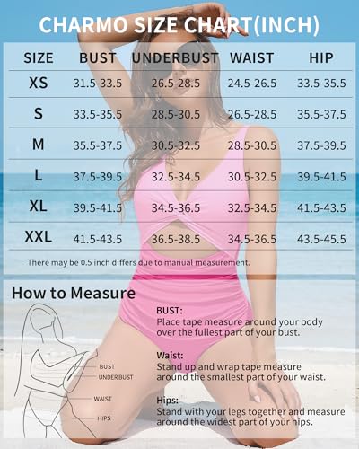 Best Red White Blue Bathing Suits for Women Over 50: Celebrate in Style and Confidence 9 Charmo Womens One Piece Swimsuit Ruched Tummy Control High Cut Backless V Neck Bathing Suits Swimwear (American Flag,Medium)