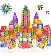 Feoxialy Magnetic Tiles for Kids Ages 3-5 4-8 STEM Educational Gifts Toys for 3 4 5 6 7+ Year Old...