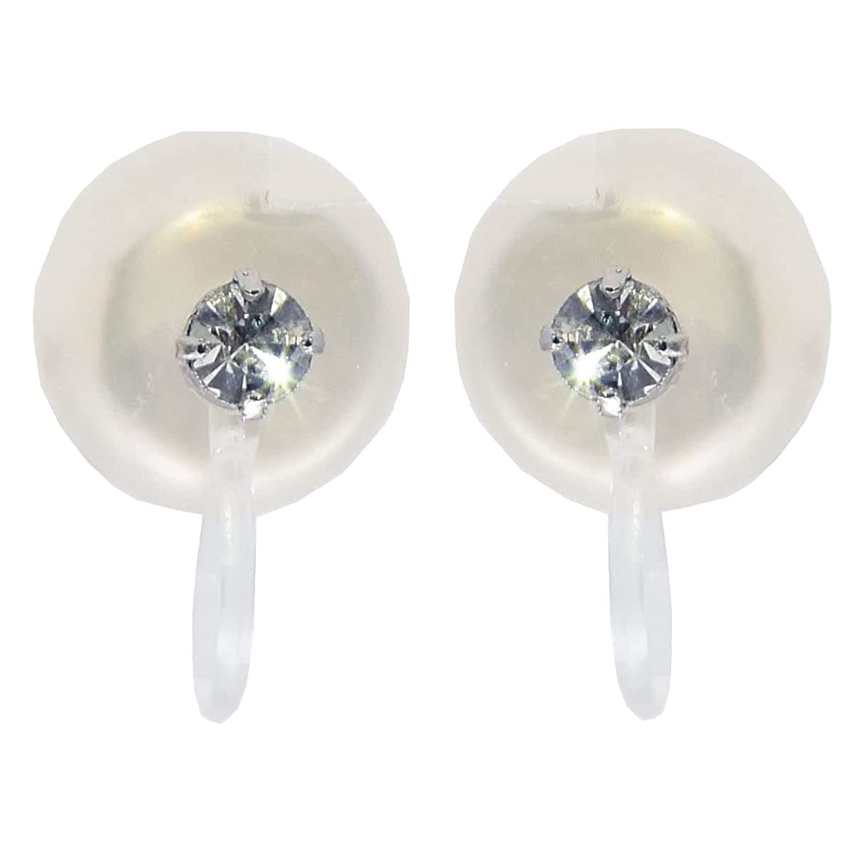 Amazon | Mani・Mani 大粒淡水真珠 スワロフスキー ピアスのよう