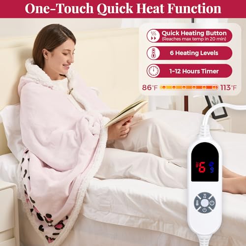 57% Off Wearable Heated Blanket Hoodie for Women - Valentine's Gift