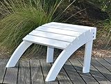 PolyTEAK Outdoor Ottoman, Real Wood Look, All-Weather Outdoor Patio Foot Stool, Outdoor Firepit Foot