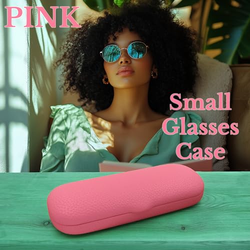 Image of MyEyeglassCase Men Small Glasses case - Eyeglasses Hard Shell Holder Pouch & Cloth-Reading Slim & Narrow Case Heavy Duty