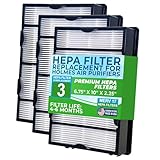 Breathe Naturally True HEPA Filter B for Holmes HAPF600, 3 Pack