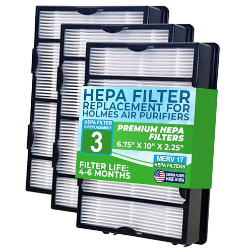 Hapf600/600D HEPA Filter Replacement for Holmes Air Cleaner - 3 HEPA Filter B Replacement
