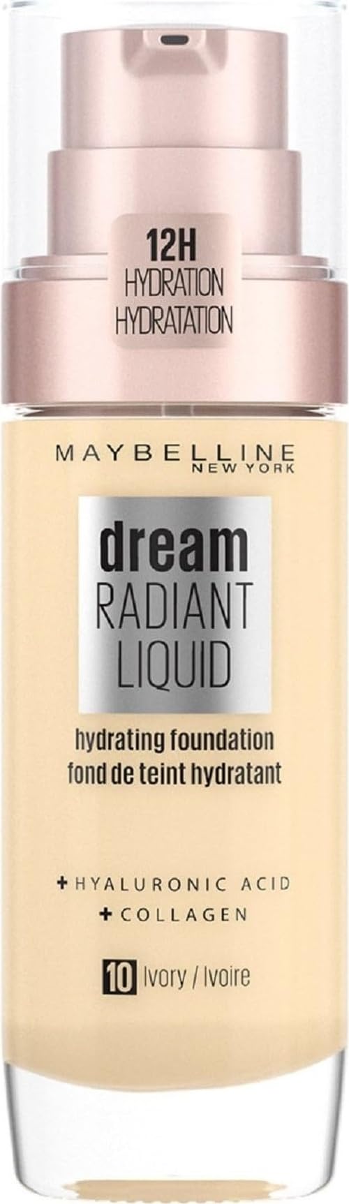 Maybelline Dream Radiant Liquid Hydrating Foundation 10 Ivory