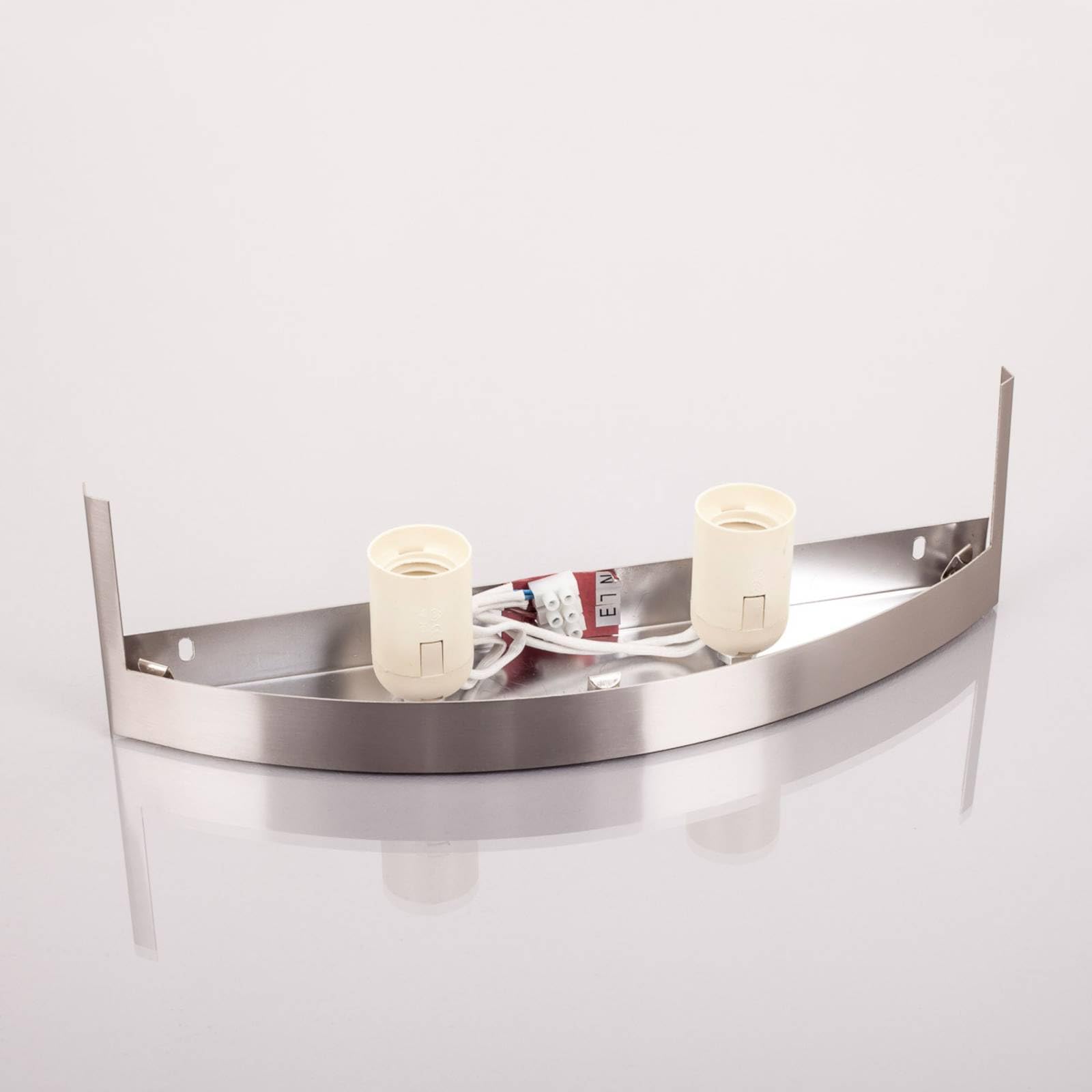 Lindby Glas Wandlampe 35 cm, Wandleuchte innen Innenleuchte Wand Metall 2x E27 max. 40W ohne Leuchtmittel Wandbeleuchtung Wohnzimmer Esszimmer