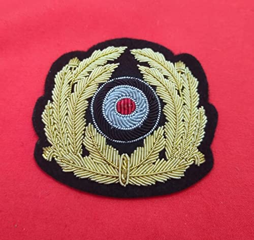AnsonBoy WWII WW2 German Battleship War Navy Hat cap Badge Patch Filo Metallico di Alta qualità