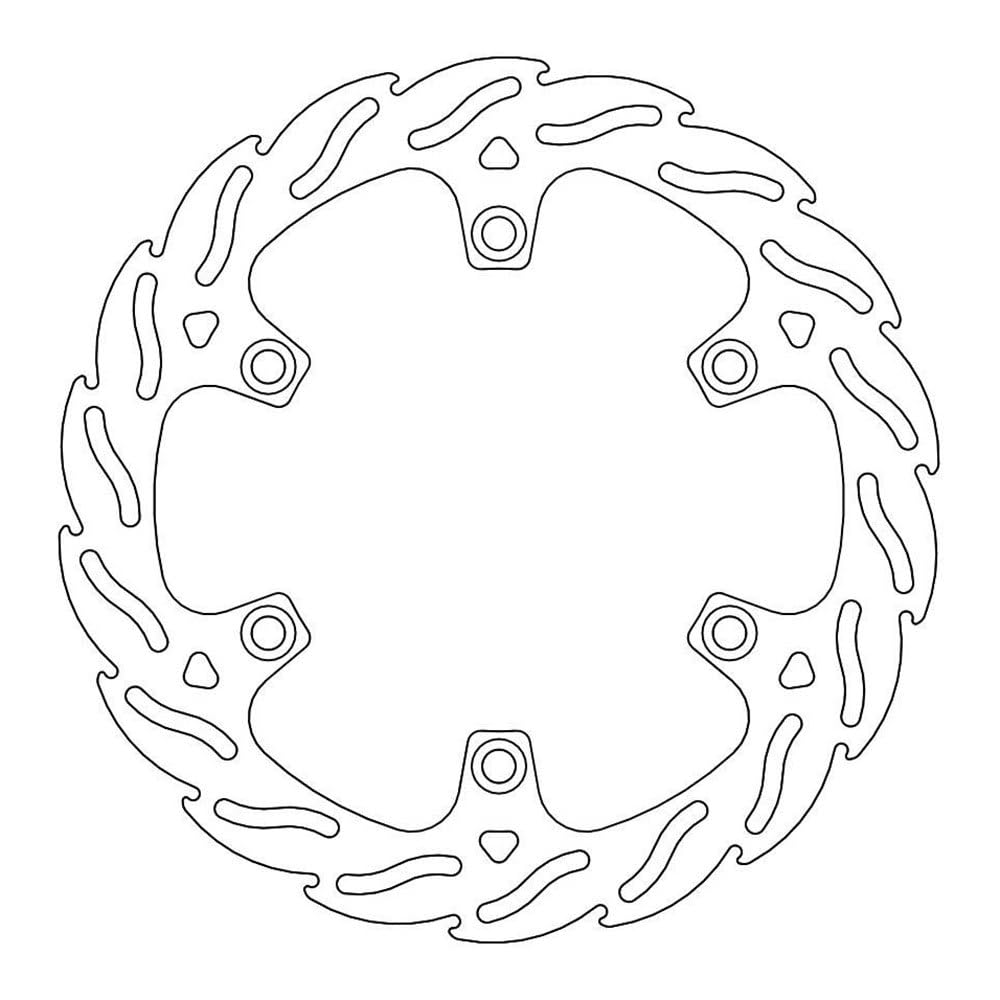 Moto Master Disco Freno Moto Flame Fixed Anteriore per un raffreddamento ottimale e resistenza - spessore 3,1 mm