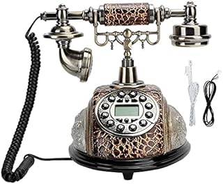 Retro Dial Telephone, Old-fashioned European Vintage Retro Phone Antique Old Phones Desktop Corded Landline Phone Fixed Telephone for Home Office Hotel Decoration Nostalgic Phone