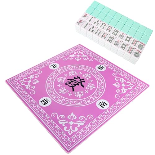 Set de Fichas de Mahjong Americano con Tapete y Dados miniatura 1